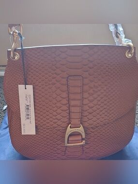 NWT retired Dooney & Bourke North/South Reece Embossed Leather Bag MSRP $348